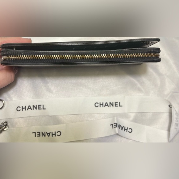 SOLD! CHANEL Authentic Long wallet clutch with chain/insert -Crossbody - Picture 15 of 15